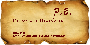 Piskolczi Bibiána névjegykártya
